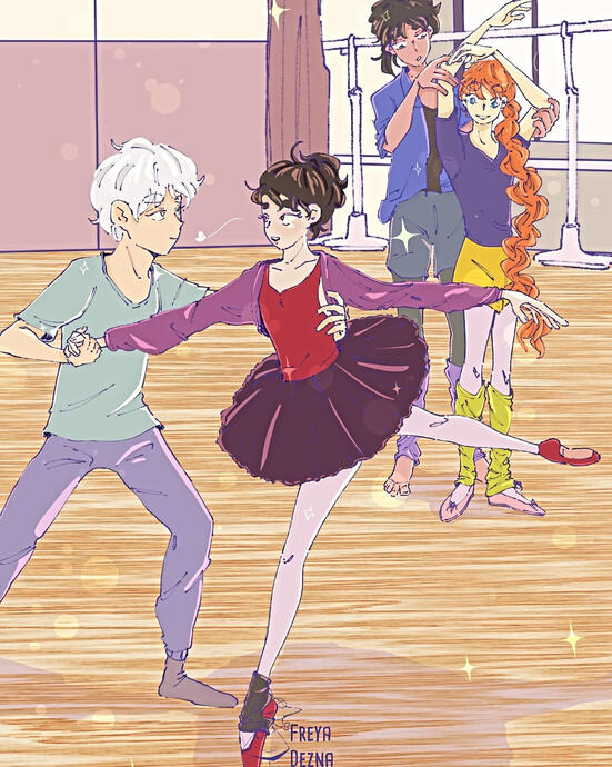 Ahiru, Fakir,Mytho &amp; Rue (Princess Tutu)